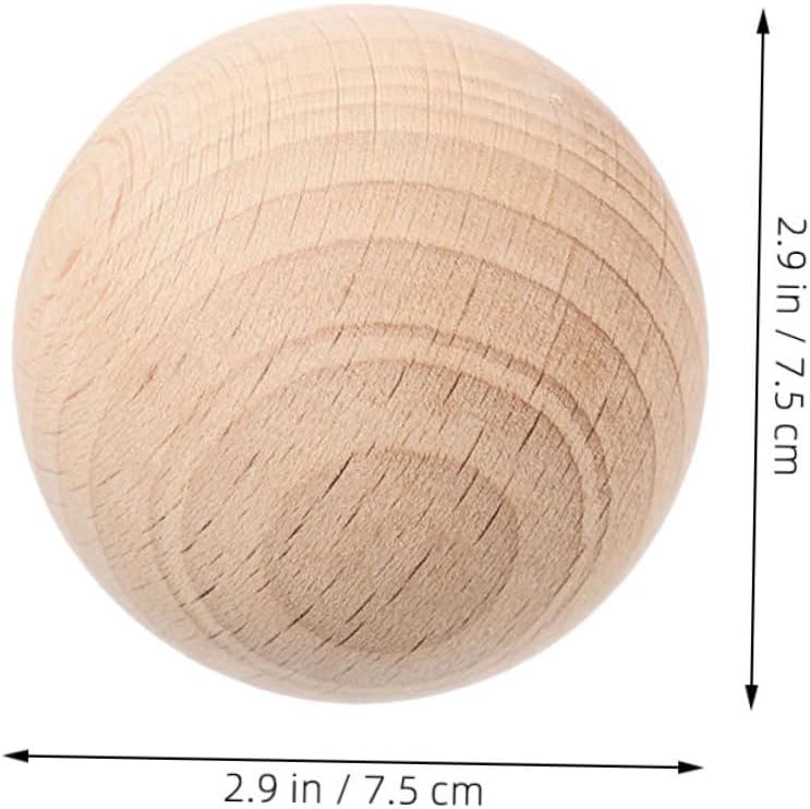 UPKOCH Wooden Croquet Ball Unfinished Hardwood Sphere for Outdoor Fun Portable Ergonomic Design for Backyard Park Beach Activities for Family Entertainment DIY Projects