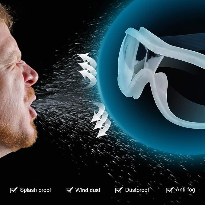 Miniatura 6 de Gafas de seguridad para niños, gafas de seguridad para niños pequeños con antivaho UV, paño de limpieza para lentes transparentes incluido