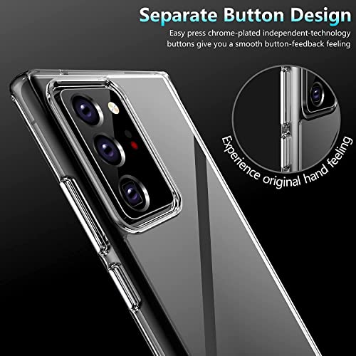 Image of NISHTECH for Samsung Galaxy Note 20 Ultra Premium Transparent Hybrid Soft Slim Dust Proof Silicone Back Case Cover with Camera Protection