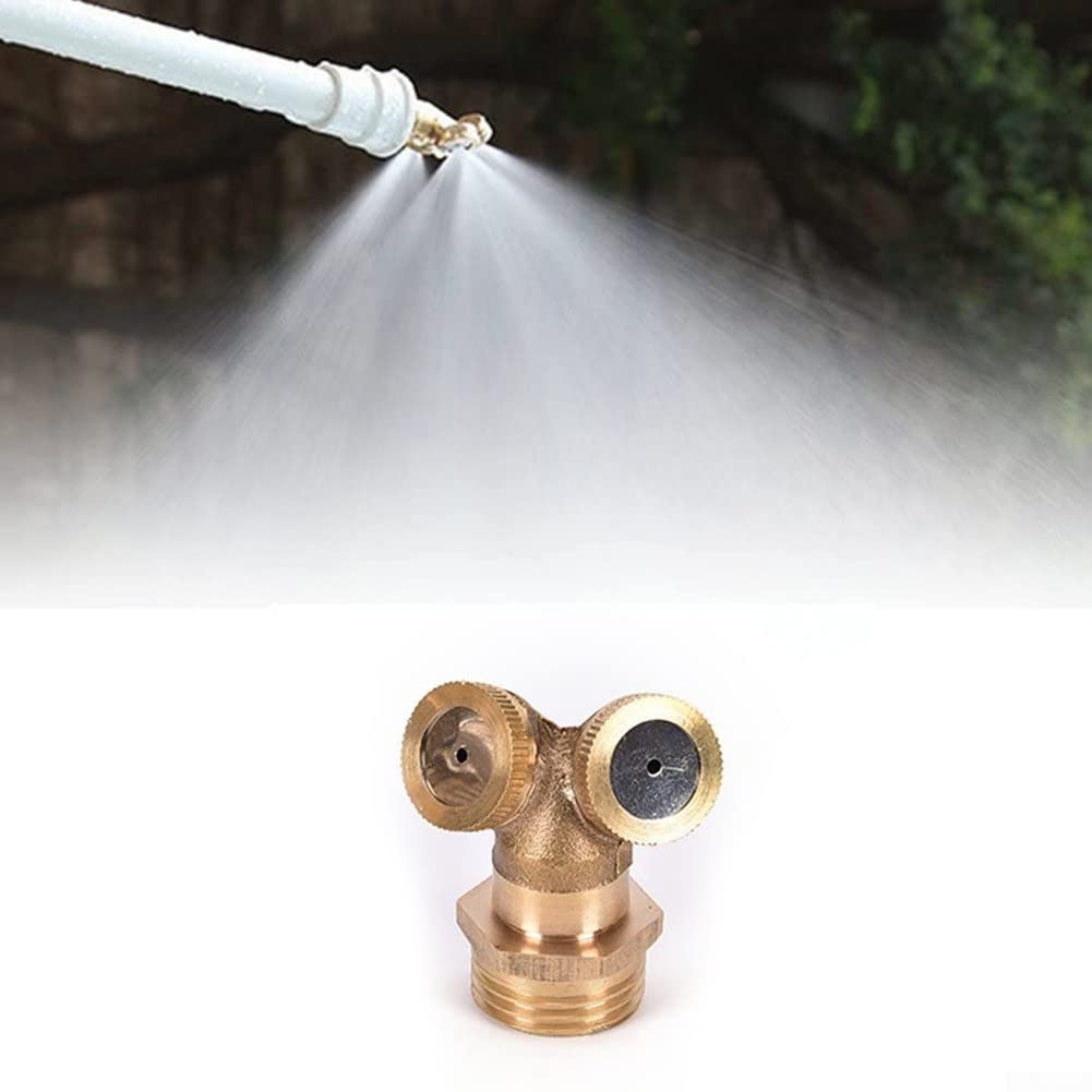 2 Pièces 2 Trous Buse De Pulvérisation En Laiton, Brumisateur Buse