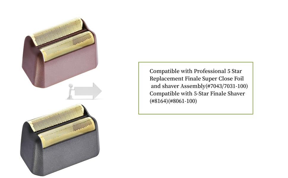 Miniatura 5 de Paquete de 3 láminas de repuesto para afeitadora profesional serie 5 Star Finale y barra de cortadora compatible con cabezales de repuesto Wahl