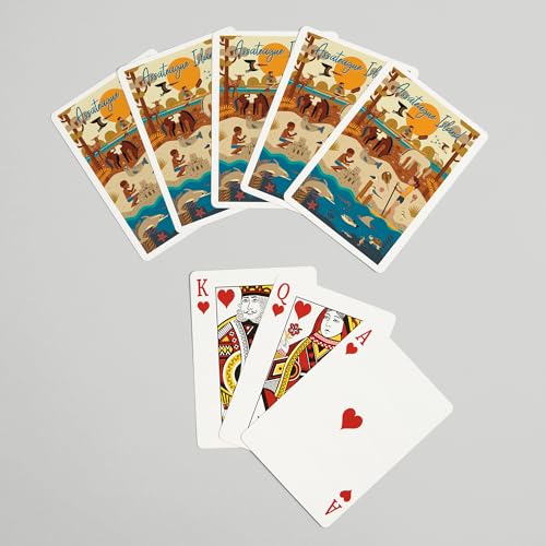 Lantern Press Assateague Island Baraja de 52 cartas poker miniatura 7