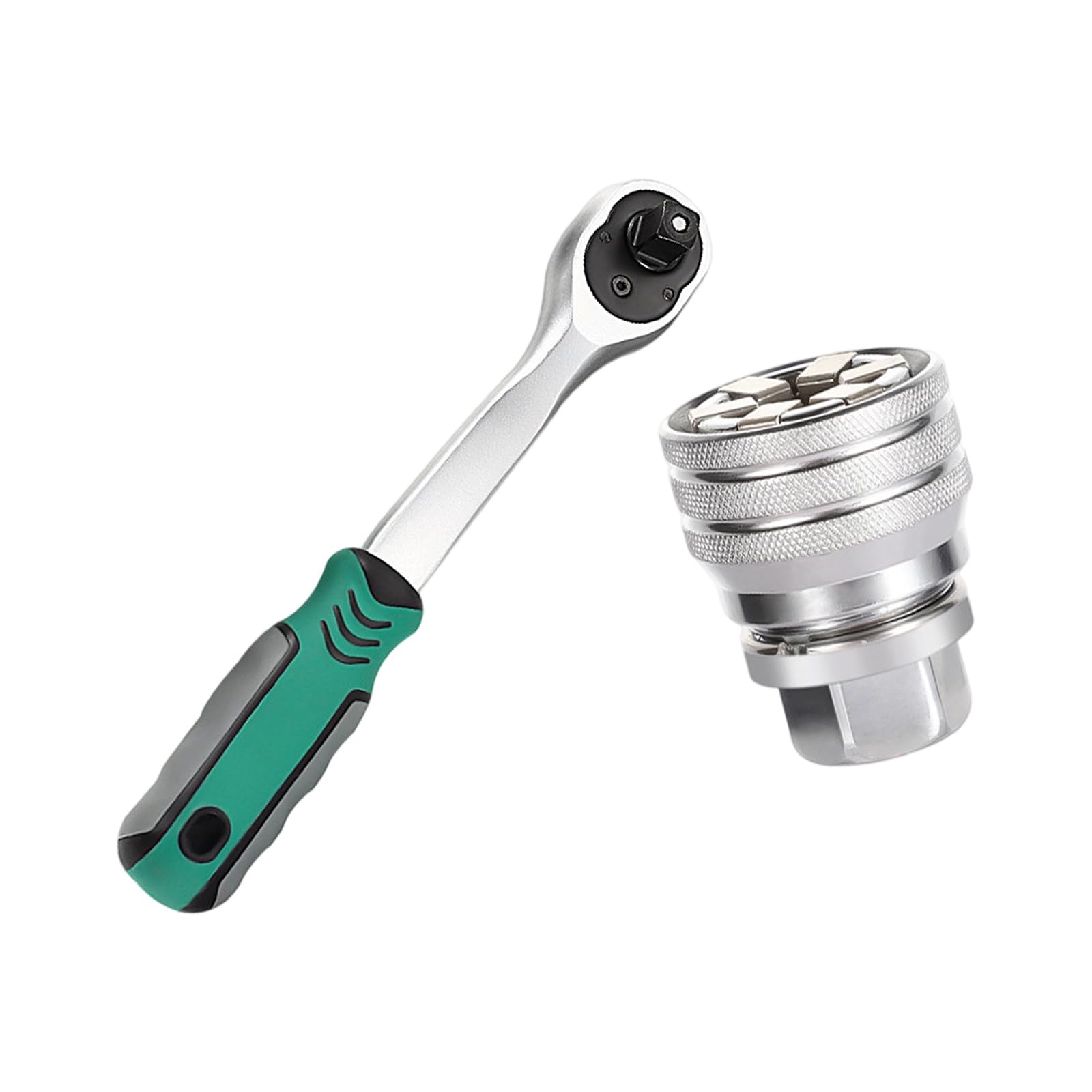 High Strength Ergonomic Heavy Duty Adjustable Socket Spanner Set 10-19mm 72 Tooth Ratcheting Antislip Drive Interfaces Ratchet Wrench