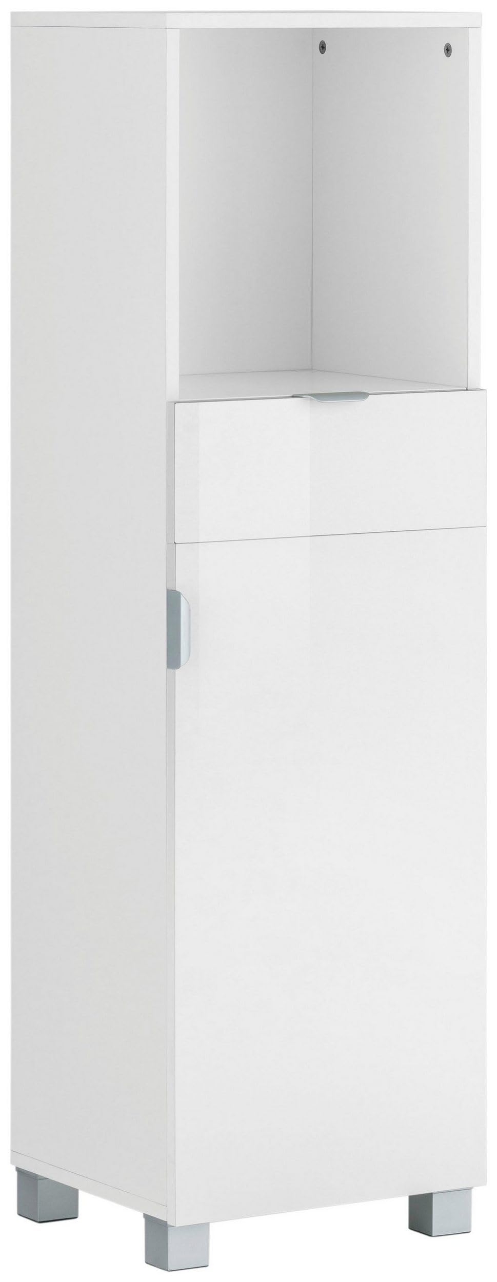 Dorel Home Furnishings Atlas Midi Cabinet with 1 Door/1 Drawer White,36x38x129cm (DxWxH)