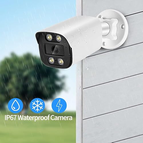 Miniatura 4 de 5MP cámara POE seguridad al aire libre visión nocturna detección de movimiento alarma metal caso IP66 impermeable