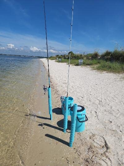 best surf fishing rod holders Amazon.com: Adjustable Sand Spike Rod Holder, Sand Spike for Surf Fishing- Great for surf, Bank, Beach Fishing, from 24