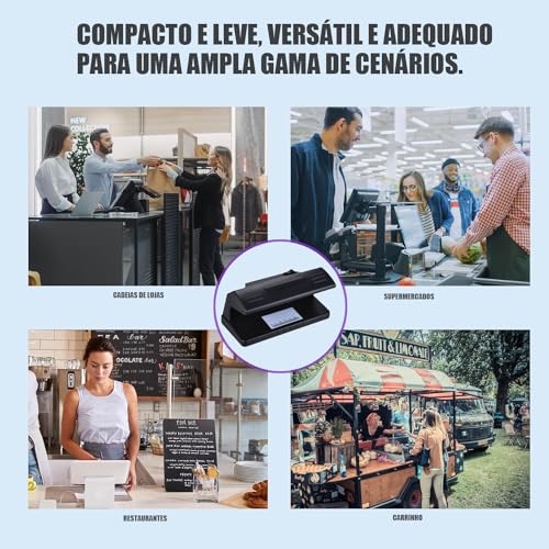 Detector Automático de Notas Falsas, Detector de Dinheiro, Detector de Fatura de Falsificação, Máqui