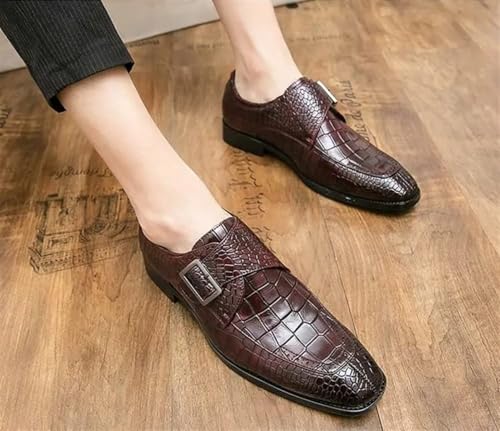 YZABEL Men's Leather Lace Up Platform Work Oxfords, Leather Formal Business Oxford Shoes Business Meeting Office Work Shoes2