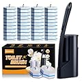 Disposable Toilet Brush - Toilet Bowl Cleaner, Toilet Cleaning Supplies, Toilet Brush with Holder, Toilet Bowl Cleaner Wands?40 Refills for Toilet Cleaning and Hygienic Bathroom Maintenance
