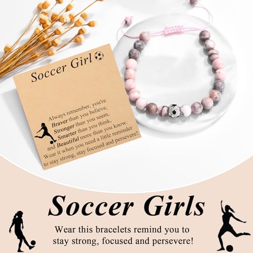 Soccer Girl Gifts Soccer Bracelets for Teen Girls for Teenage Girls, Daughter, Friend, Niece, Granddaughter, Birthday/Christmas/Thanksgiving Gifts4