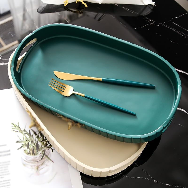 Bandeja de té de diseño elegante con frutero para organizar y decorar la sala de estar 5