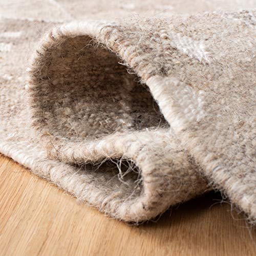 Safavieh Natural Kilim Collection Runner Rug - 2'3" X 12', Natural & Ivory, Handmade Moroccan Boho Tribal Wool & Viscose, Ideal For High Traffic Areas In Living Room, Bedroom (Nkm316B) #TOP3