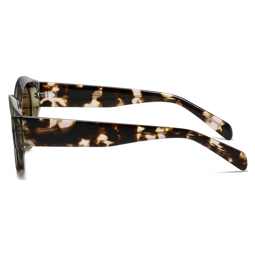 Occhiali da sole polarizzati da donna alla moda Tr90 Cat Eye UV400 in acetato