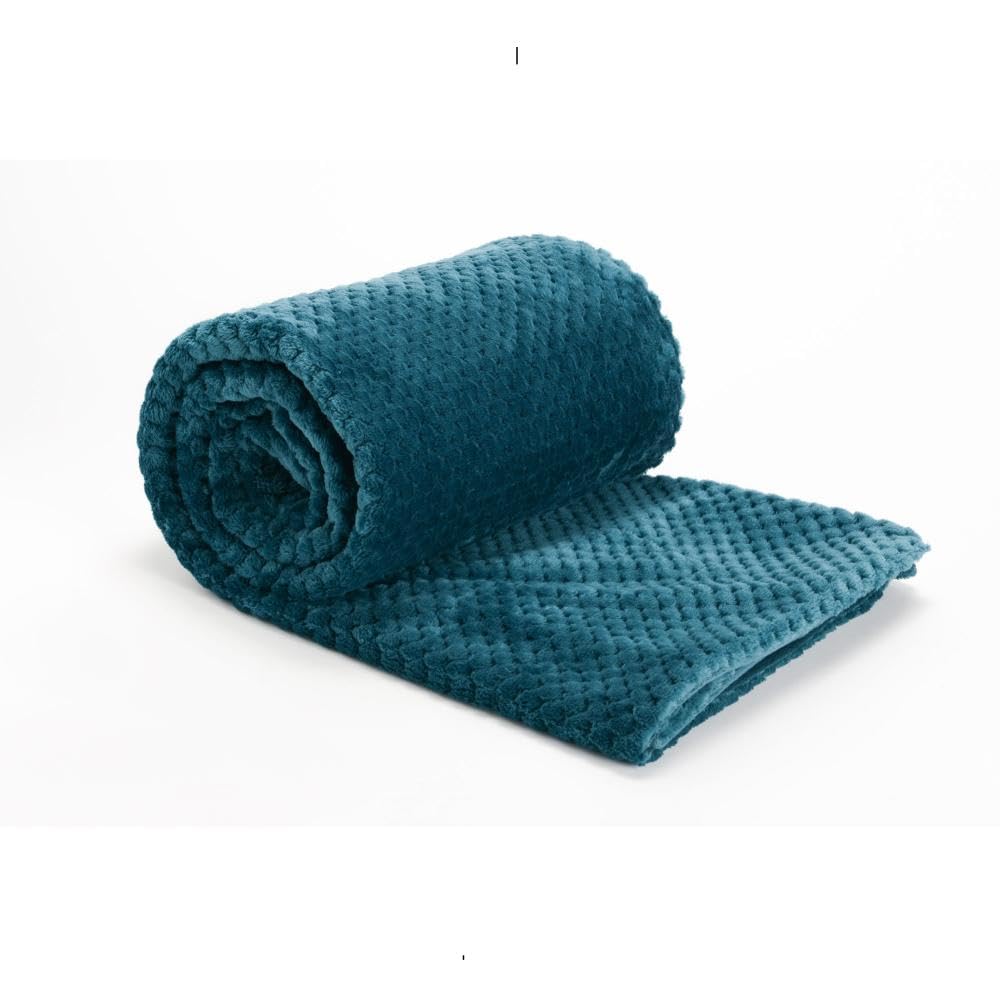 Plaid Damier émeraude Amadeus pour de grandes soirées cocooning au coin du feu