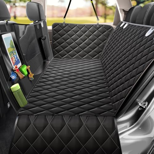 Gimars verdickter Hunde-Autositzbezug aus 600D Oxford Protect-Leder mit verbessertem PU-Riemen und stabilen Reißverschlüssen für große Hunde