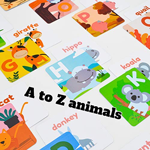 Bath Toys Flash Cards, 26 Alphabet Letters & Animal Words, Waterproof - Abc For Preschool & Kindergarten, Abcs Toddler Toys - Letter Picture Recognition Ultimate Preschool Activities #TOP2
