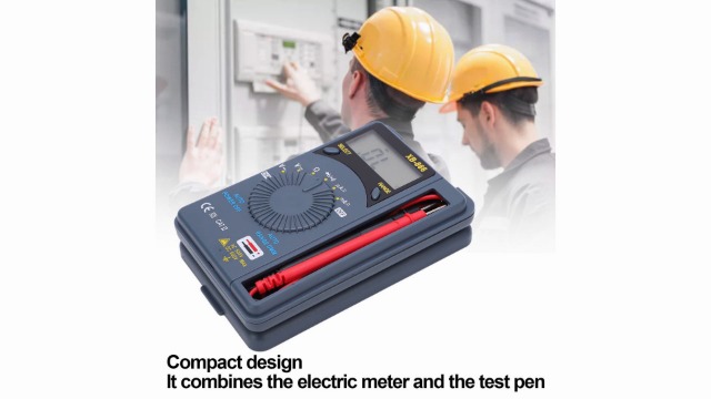 Image of Multimeter, Volt Meter Pocket Digital Display Screen Large Range for Measuring Voltage Resistance Current for Automotive