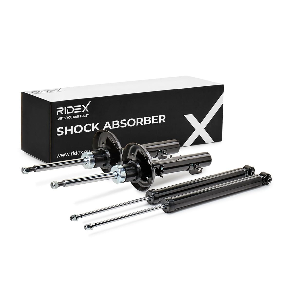 RIDEX 854S1724 2x Amortiguador Delantero Trasero Compatible con VW Golf 4 Hatchback 1J1