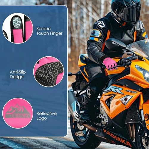 Image of Bruvoalon Winter Gloves for Women & Men, 3M Thermal Insulation, Lycra Fabric, Touchscreen, Anti-Slip