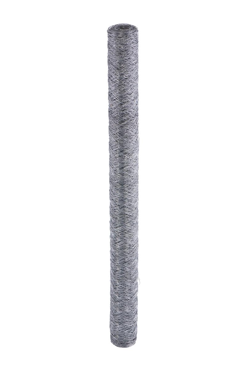 Garmix Treillis Hexagonal | Grillage Clôture pour Poulailler Lapin Enclos Parc Jardin | Fils de Fer 0,7 mm galvanisé, maille 50mm (150cm x 25m)