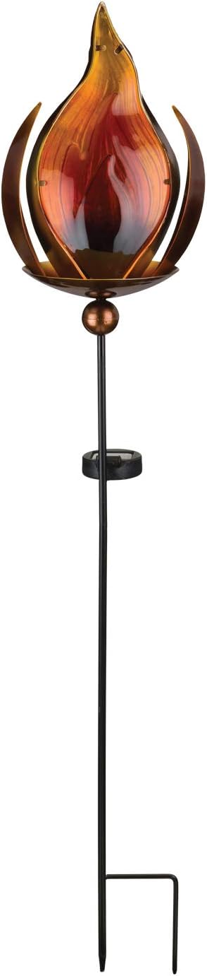 Regal Art & Gift 12484 Blaze Solar Stake-Bronze Garden Décor