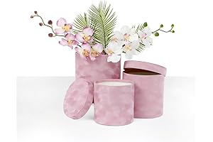 Upscale Round Velvet Boxes for Exquisite Floral Arrangements and Gift Giving