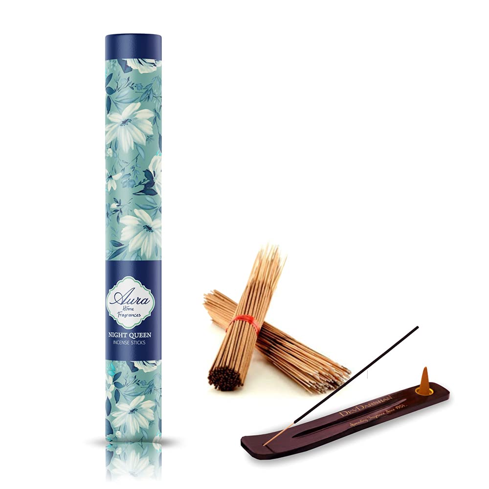 Devdarshan Aura Night Queen 40 Incense Stick with Incense Sticks Dhoop Cone Holder