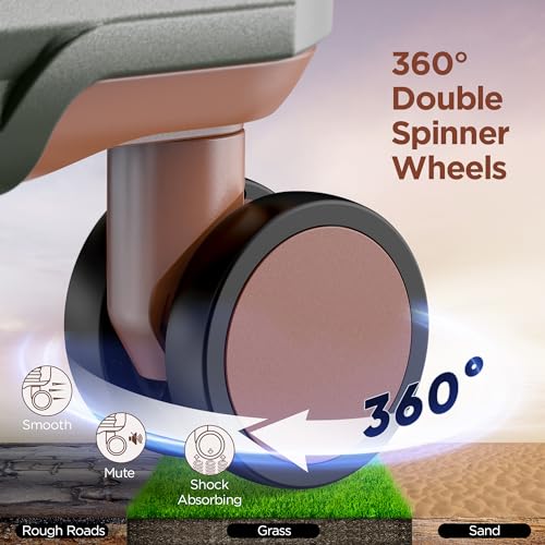 SHOWKOO Luggage Sets 3 Piece Hardside Expandable Suitcase with Double Spinner Wheels Tsa Lock Green (20in/24in/28in) - Image 5