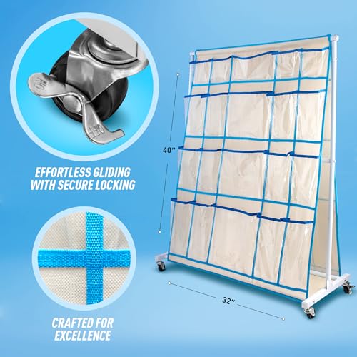 Lc Crafts Craft Rolling Cart With Wheels - 40 Storage Pockets - Portable Organizer For Arts & Craft Supplies thumb #2