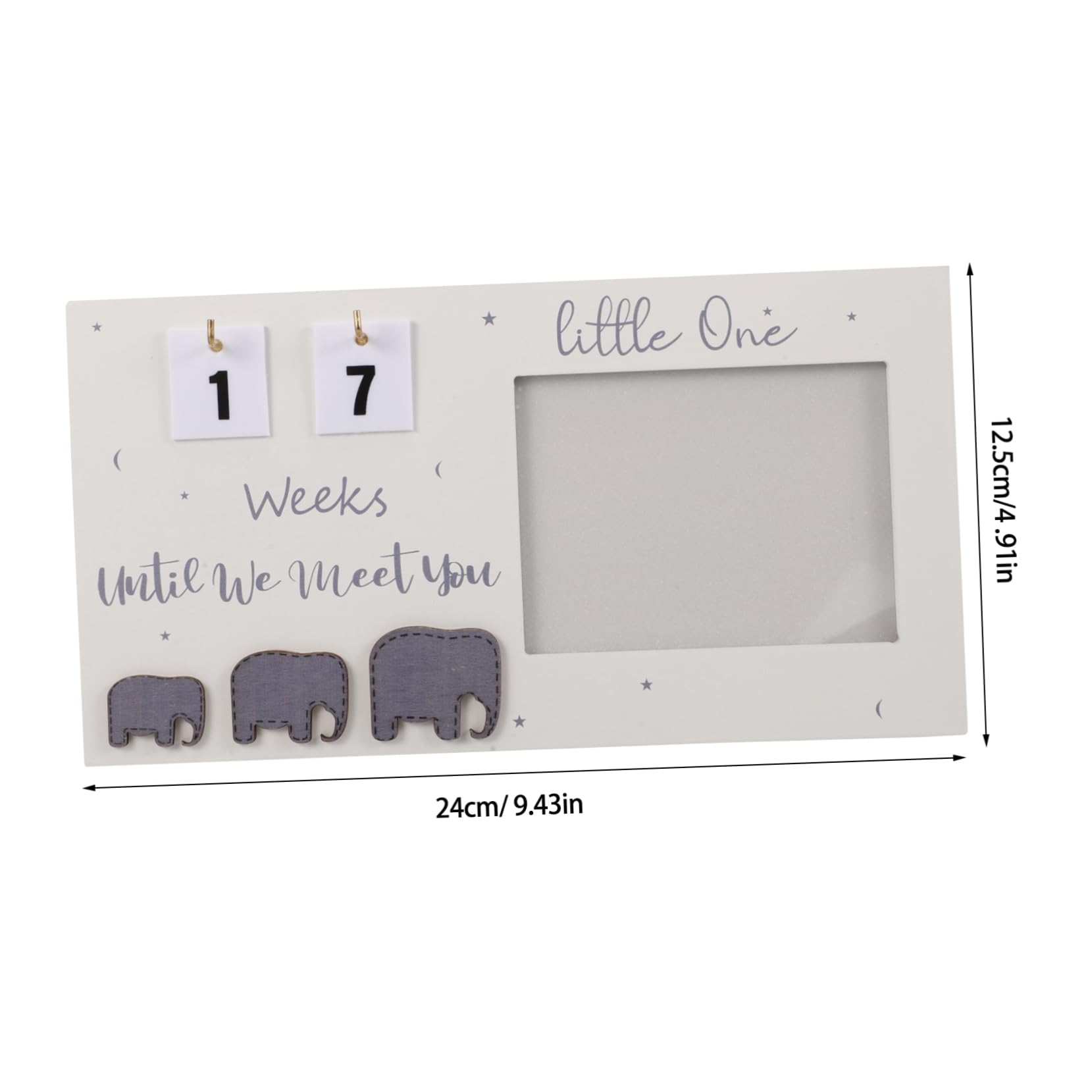 Ciieeo Baby Photo Frame Wooden Milestone Board Newborn Sonogram Memory Display