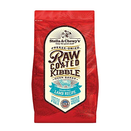 Stella & Chewy's, Grass-Fed Lamb Recipe Raw Coated Kibble Dry Dog Food, 3.5 Pound