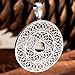 925 Sterling Silver Mandala Chakra Necklace - Filigree Boho Pendant - Sacred Geometry Esoteric Amulet - Hippie Namaste Yoga Jewelry for Women - Handmade (Pendant+Cord)