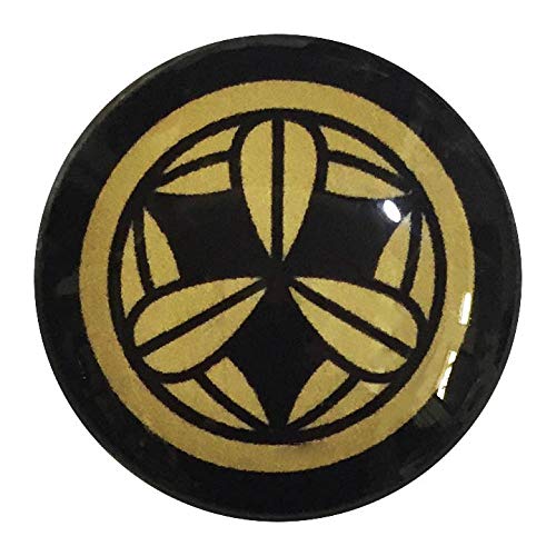 家紋ピンバッジ 20mm 丸に九枚笹 竹中半兵衛 ピンバッチ pins 家紋