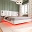 White/Velvet&led&reading Light&storage Flat Panel