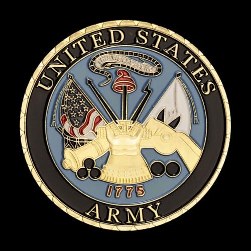 Moneda conmemorativa United States Army 1775 dorada miniatura 7
