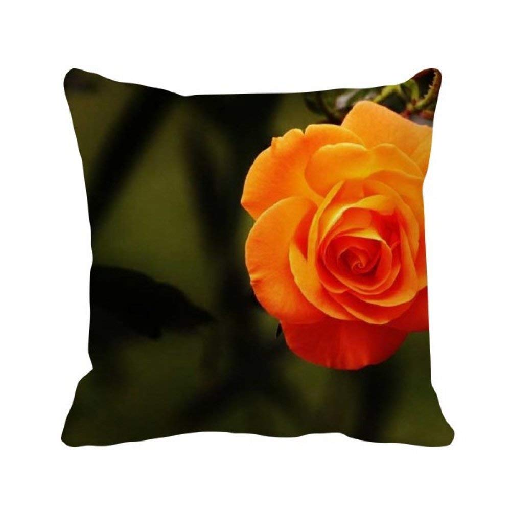 Housse de coussin vert foncé motif fleurs feuilles, décoration salon chambre