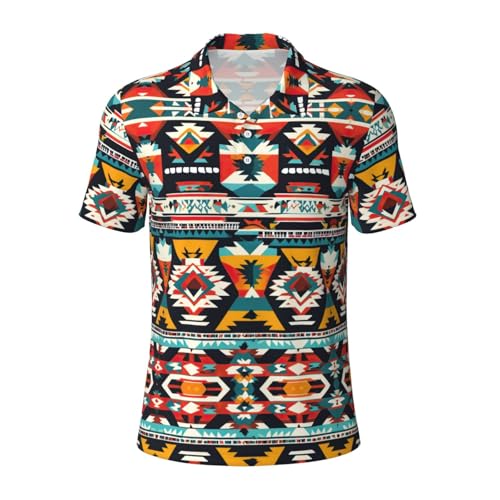 Chemise de golf homme à motifs amérindiens t-shirt respirant