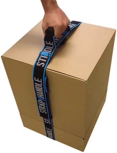 Correa de transporte de 8 pies con asa Cinturón ajustable Fácil, seguro, levantamiento, movimiento, transporte de cajas pesadas, comestibles La