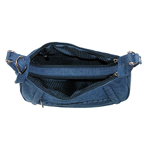 Magnifique Denim Style Shoulder Handbag with Adjustable Strap, Denim3