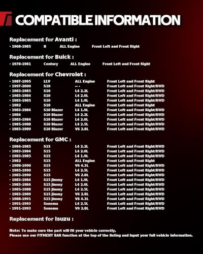 Image of Torchbeam Front Brake Calipers Set for Chevrolet 1983-1985 1994-2003 S10 2.2L, Chevrolet 1988-2003 S10 4.3L, Chevrolet 1982-1992 Camaro, Front Left and Front Right Calipers Replace # 184071+184072