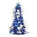 Produktbild ASDFDG Künstlicher Weihnachtsbaum Luxus Christbaum Mini-Desktop- Weihnachtsbaum 27cm Kleine Weihnachtsbaum 2021 Neujahr Weihnachtsverzierung Kreative Kiefer Weihnachten Anhänger Dekor (Color : Blue)
