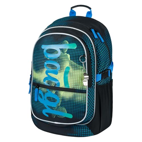 Baagl Schulrucksack für Jungen, Schulranzen für Kinder mit ergonomisch geformter Rücken, Brustgurt und reflektierende Elemente (Football Player)