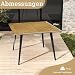 COSTWAY Gartentisch mit Schirmloch, 107x107cm, quadratischer Terrassentisch aus Akazienholz für 4 Personen, Balkontisch, Holztisch, Outdoor-Esstisch für Balkon, Garten, Terrasse