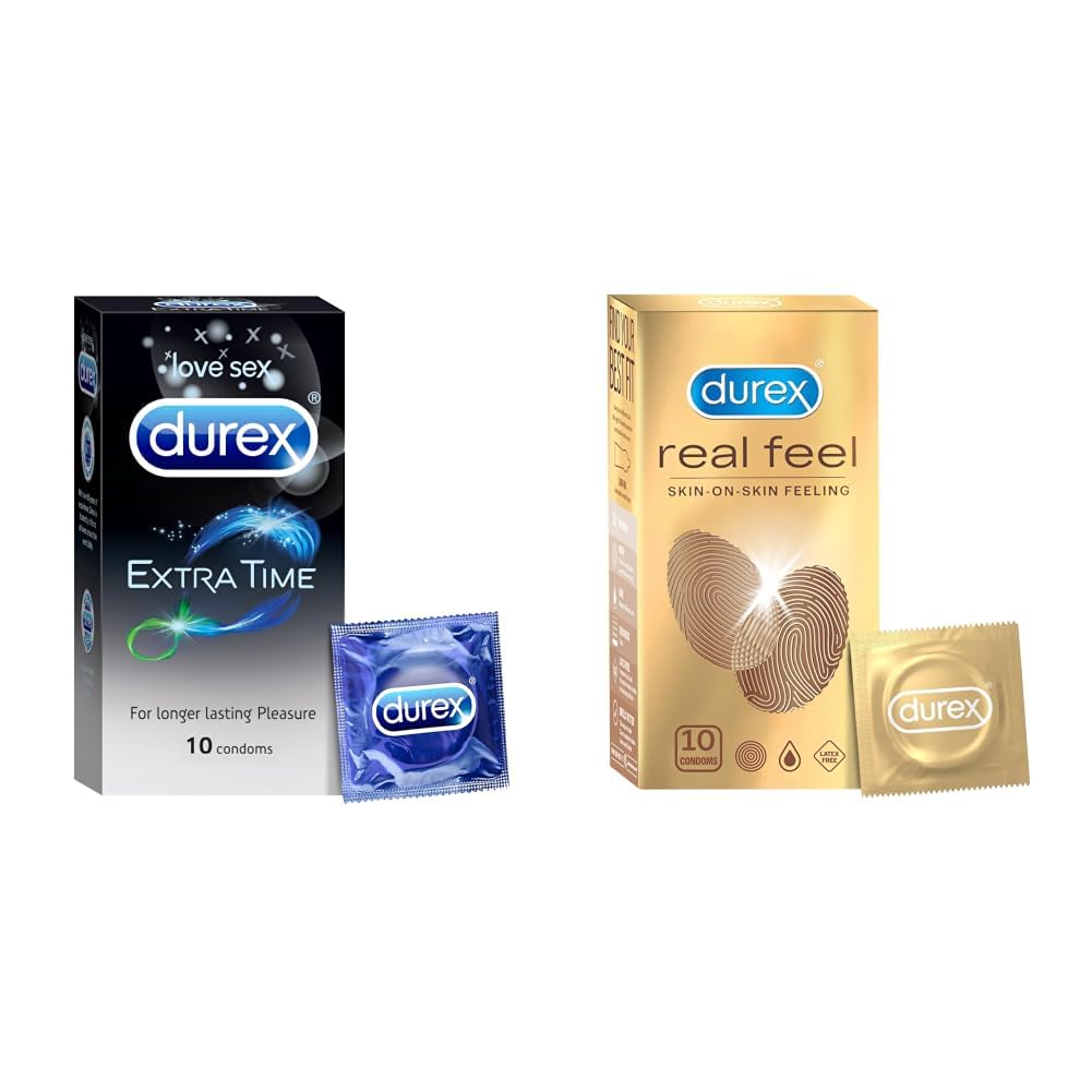 Durex Condoms, Extra Time - 10 Count & Real Feel Condoms 10S-image-32