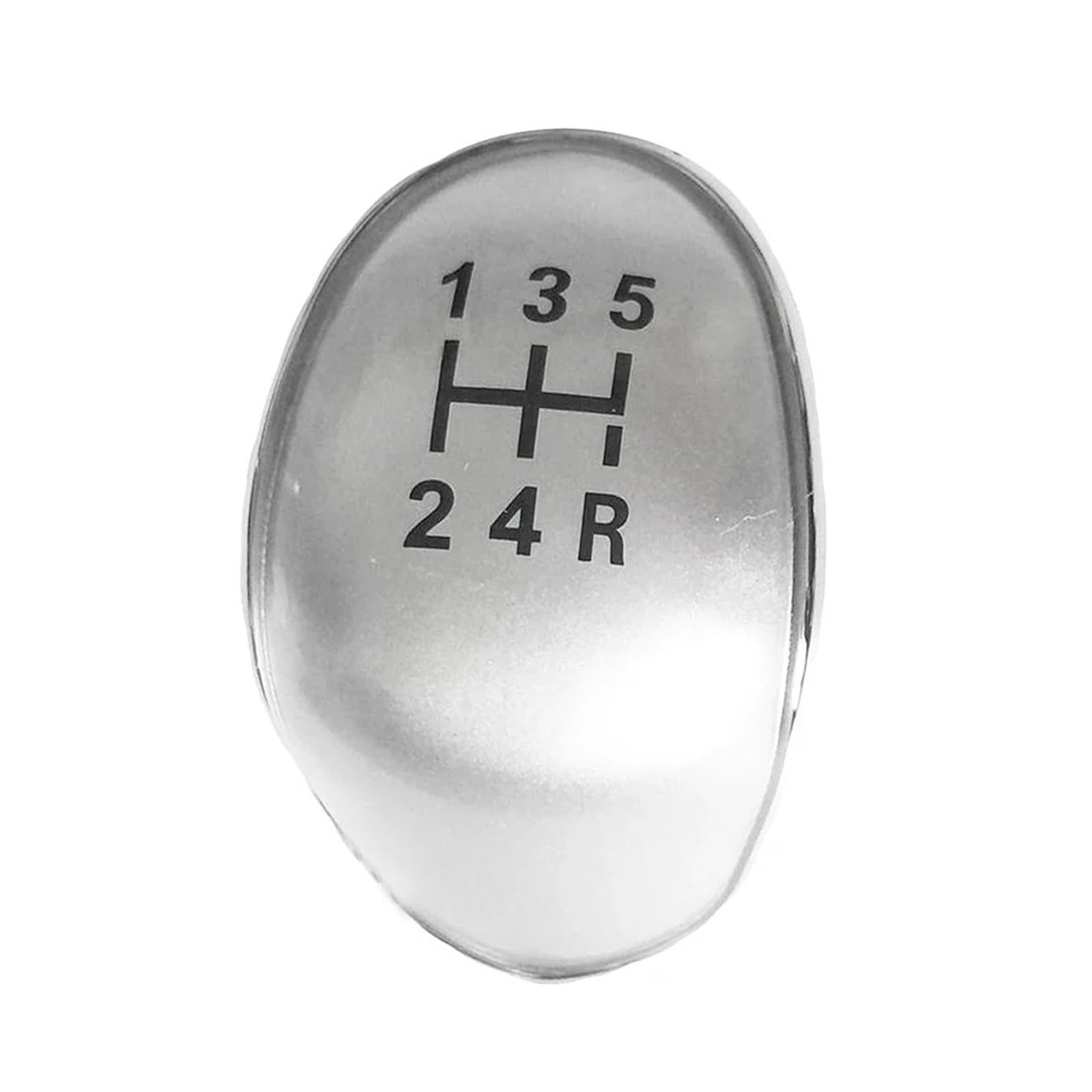 LinQianBhD Car Gear Shift Knob for Focus for MK2 for MK3 for Fiesta for MK7 Car Gear Shift Knob Cap Cover Emblem 5/6Speed(5 Speed Silver)