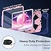 Scnioy Case for iPad (A16) 11th Generation 11 Inch (2025), iPad 10th Generation Case 10.9 Inch (2022), Shockproof Cover with 360° Rotating Stand Screen Protector Pen Holder Shoulder Strap, Navy Rose