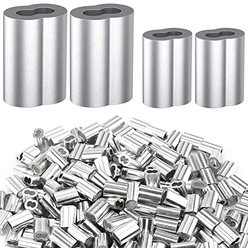 Lot de 30 serre-câbles en aluminium pour cordes, connecteurs de câble 6 mm, 8 mm Cover