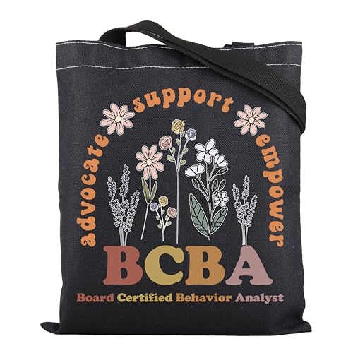 Image of ENSIANTH BCBA Tote Bag - Board Certified Behavior Analyst & Therapist Gift - Special Education Teacher Gift