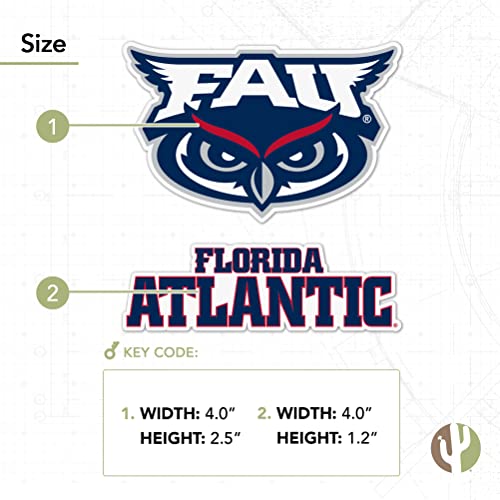 Florida-Atlantic-University-FAU-Owls-Sticker-Vinyl-Decal-Laptop-Water-Bottle-Car-Scrapbook-4-Inch-Set-V1