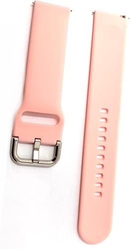 Vista 6 de Correa compatible con Samsung Galaxy Watch Active, Active2, Active 3 de silicona de repuesto para reloj inteligente Negro